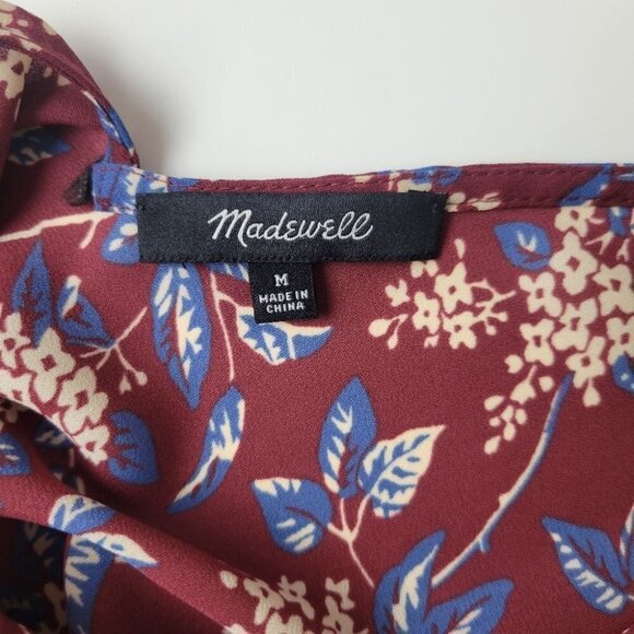 Madewell Bell Sleeve Tie Front Top Antique Flora M - Picture 8 of 13